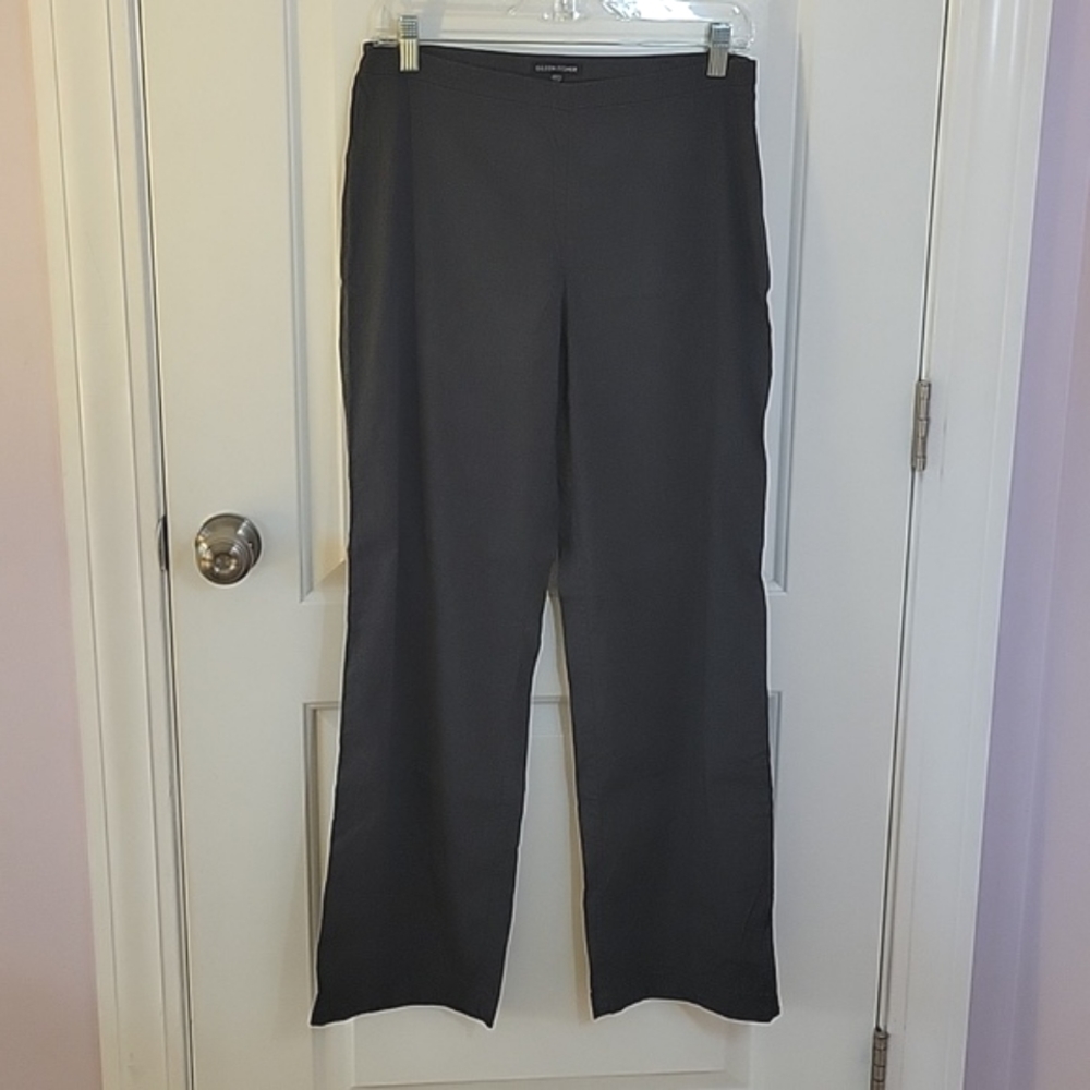 Eileen Fisher Gray Linen Blend Pants size 6